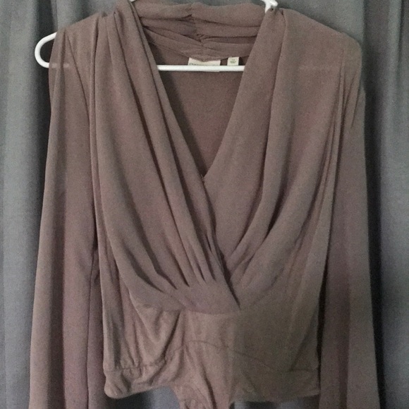 Tan long sleeved bodysuit 🚨 - Picture 1 of 6
